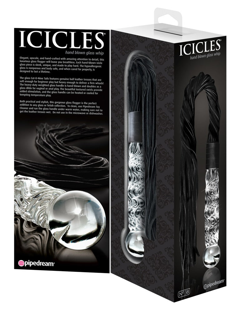 Icicles Hand Blown Glass Whip