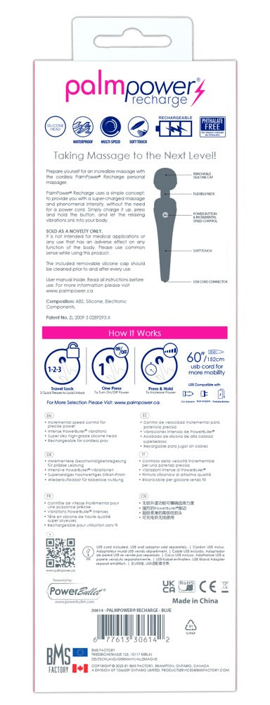 PalmPower Recharge Blue WaterProof