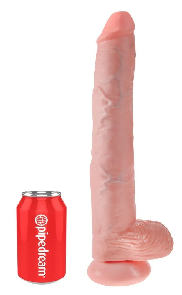 King Cock Realistic Dildo with balls 14" Inch Suction Cup Strap-On Sex Toy