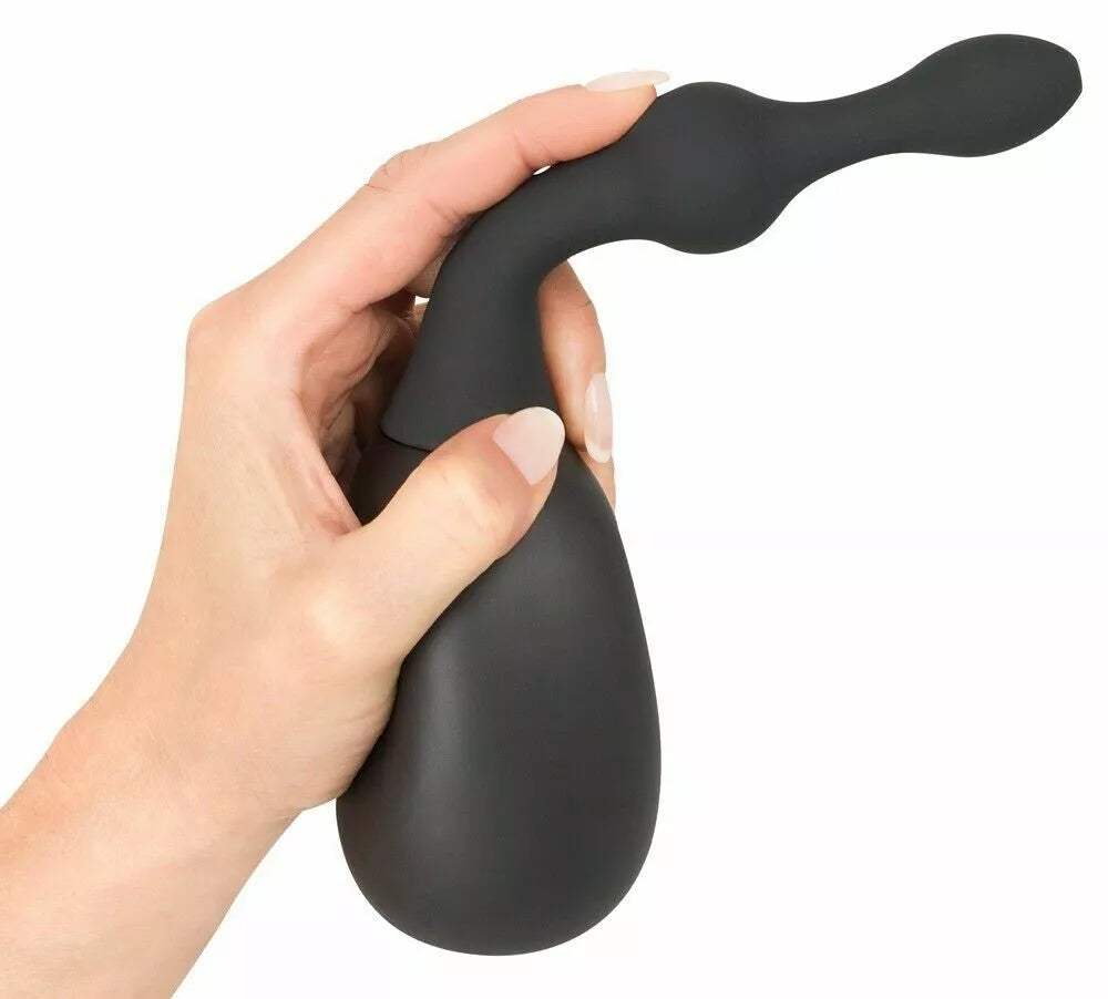 Douche Intimate shower small silician black velvets enema shower anal pump