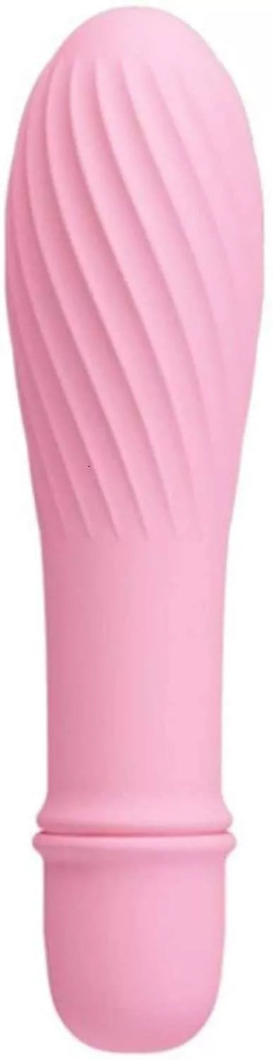 Pretty Love - Solomon Silicone 10 function Battery Vibrator - Baby Pink