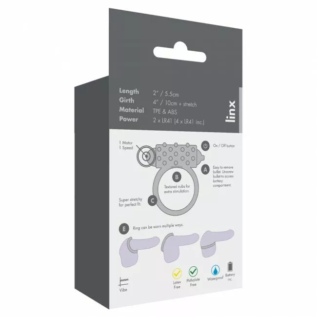 Linx Classic Smoke Cock Ring Smoke
