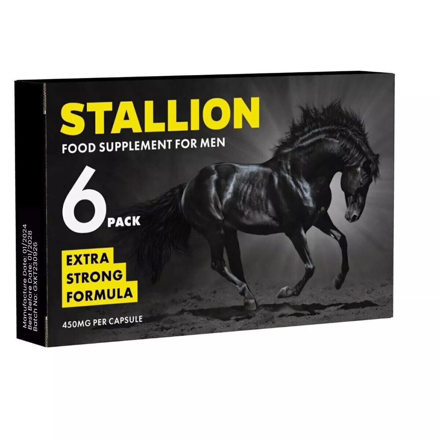 STALLION Supplement/Enhancer For Men / 100% Herbal x6 Capsules/Pills, Erectile Dysfunction, Erection