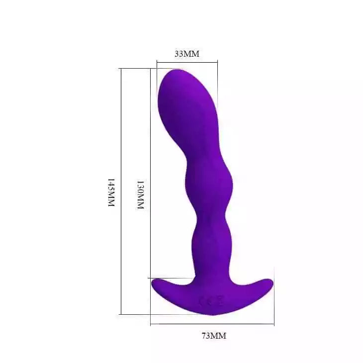 Pretty Love Rechargeable Vibrating Silicone Butt Plug Yale