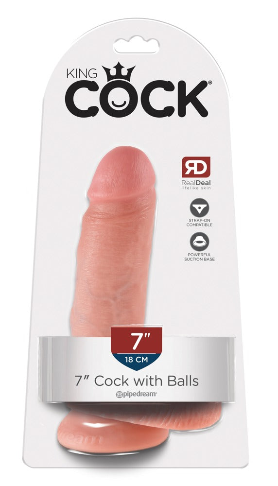 King Cock 7" Cock with Balls Light