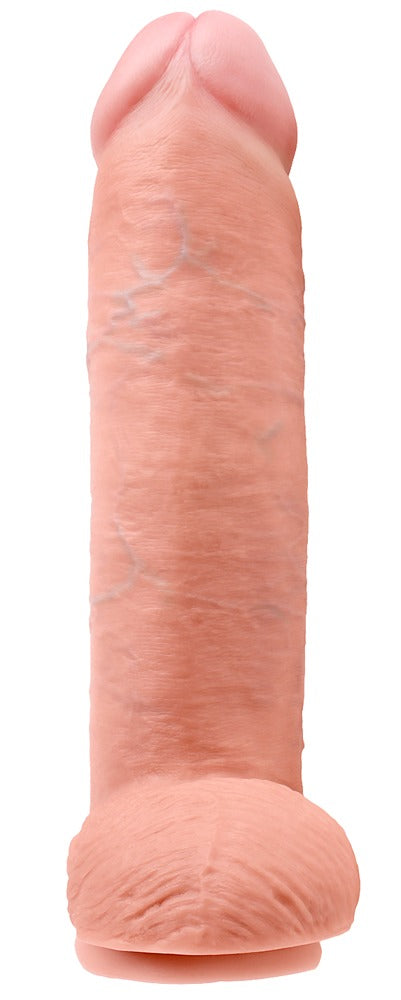 King Cock 12" Cock with Balls Light