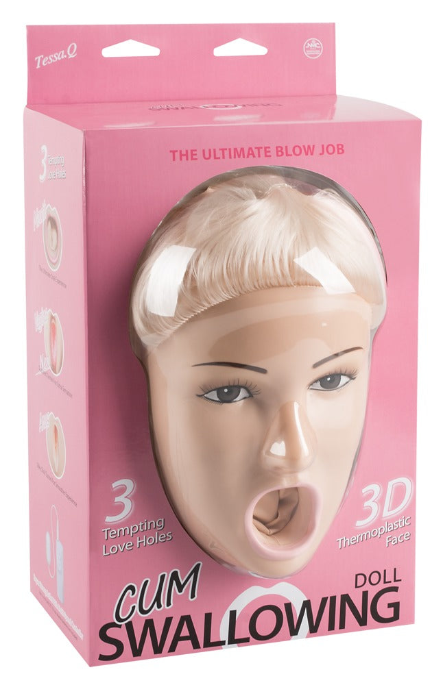 Tessa Cum Swallowing Doll