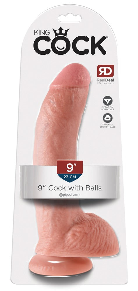 King Cock Cock 9" with Balls Light