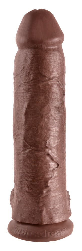King Cock 12" Cock with Balls Dark