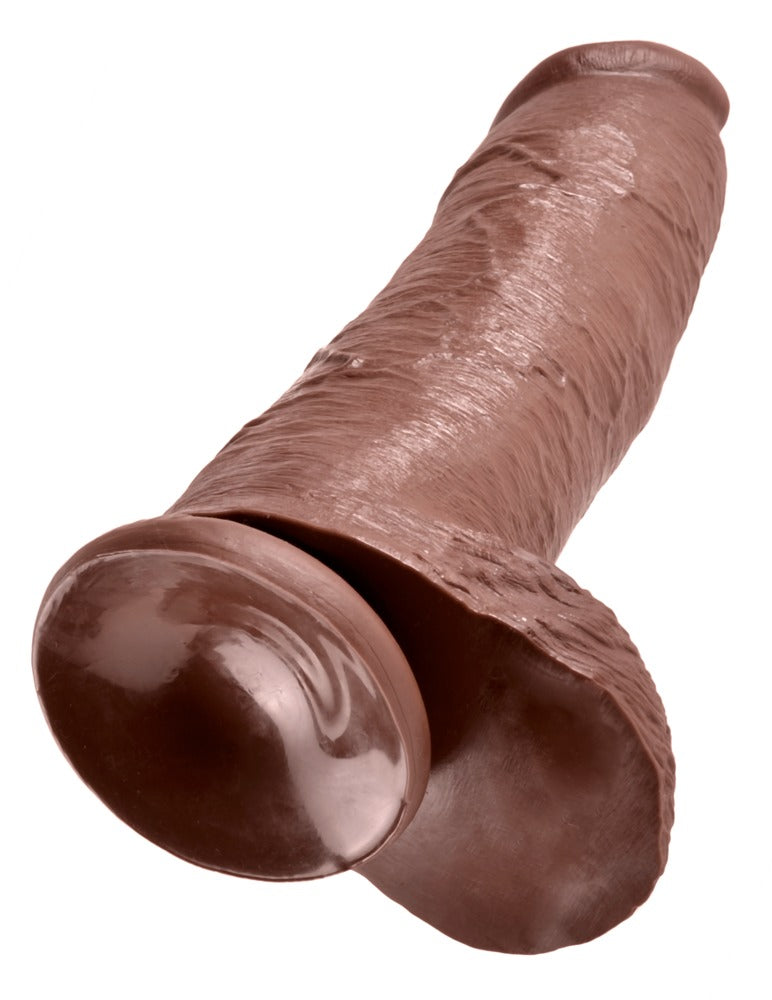 King Cock 12" Cock with Balls Dark