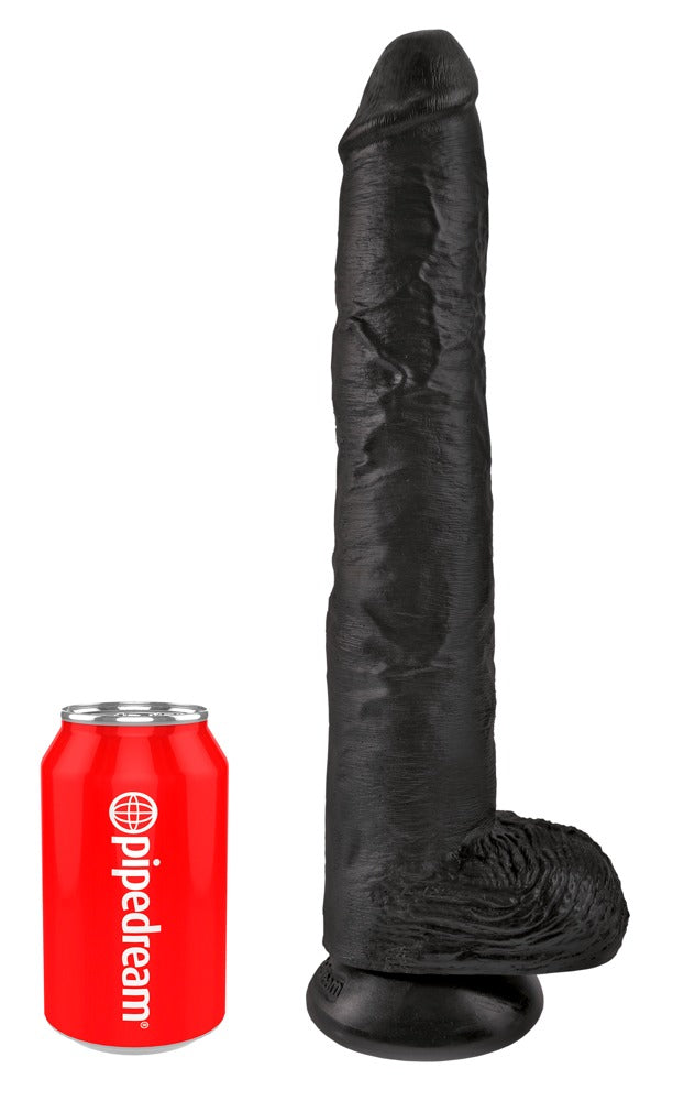 King Cock 14" Cock with Balls Black