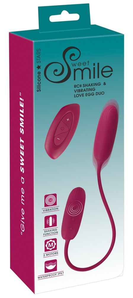 Sweet Smile RC Shaking & Vibrating Love Egg Duo