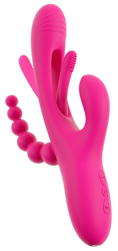 Sweet Smile Triple Vibe With Flicking Tongue