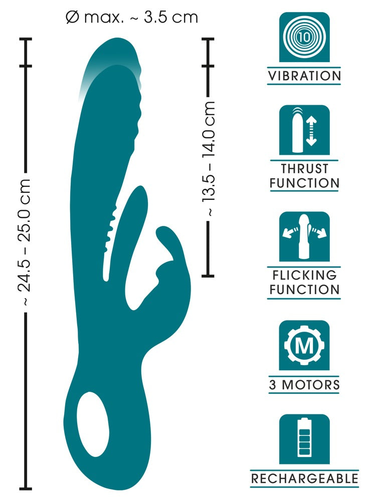 Sweet Smile Rabbit Vibrator with Thrust Function and G-Spot Stimulation