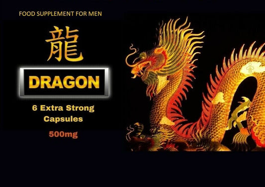 DRAGON EXTRA STRONG Enhancement 500mg x 6 Herbal Capsules/Pills, Erectile Dysfunction,     Erection