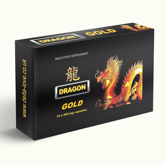 DRAGON GOLD Enhancement 600mg x 10 Herbal Capsules/Pills  (Gold Capsules) Erectile Dysfunction,    Erection