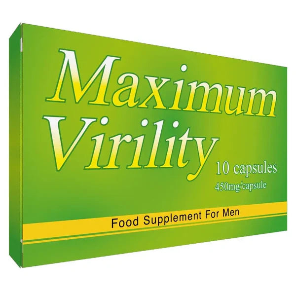 Maximum Virility 10 Capsules Herbal pills Extra Strong Strength Male Enhancement, Erectile Dysfunction,    Erection.