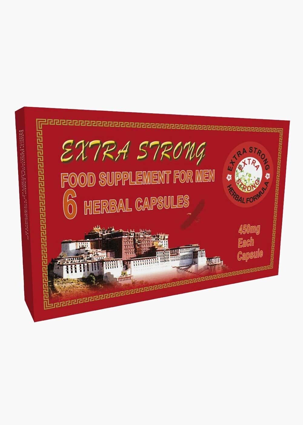 Extra Strong Food Supplement/Enhancement for Men x 6- 450mg Capsules/Pills, Erectile Dysfunction,    Erection