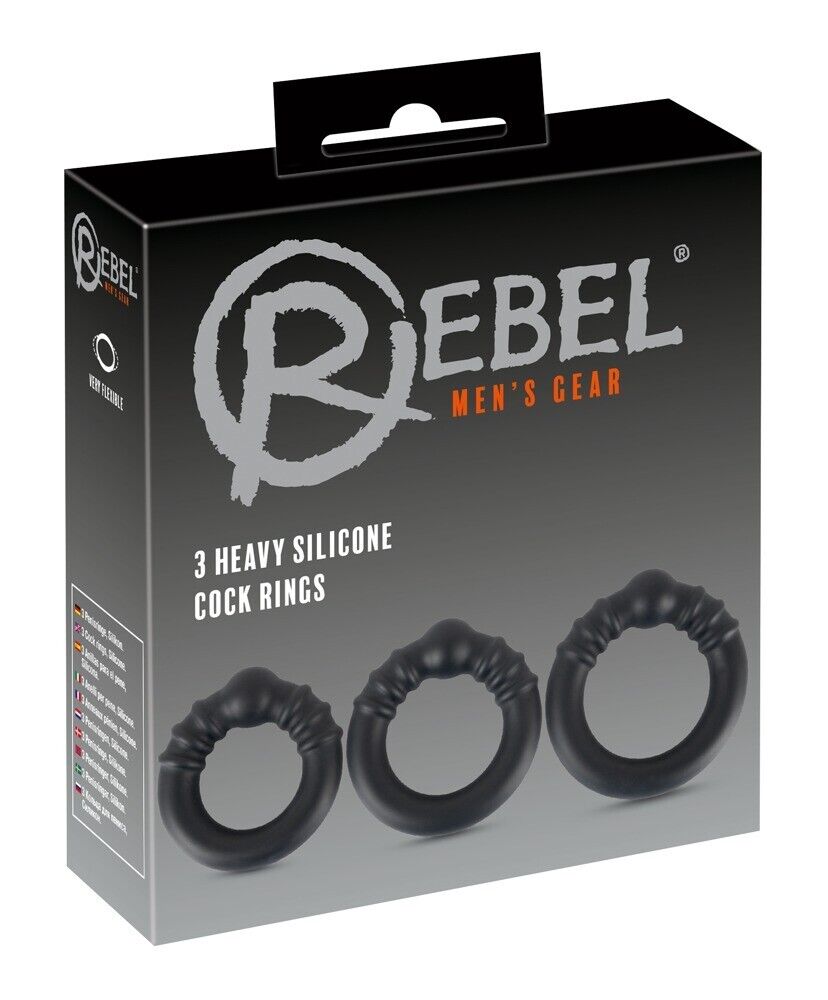 3 Heavy Silicone Cock Rings