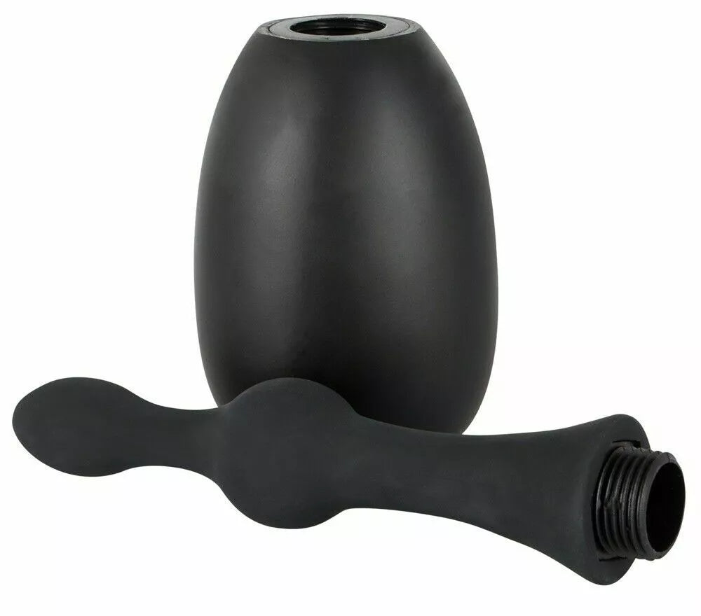 Douche Intimate shower small silician black velvets enema shower anal pump
