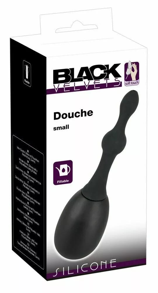 Douche Intimate shower small silician black velvets enema shower anal pump