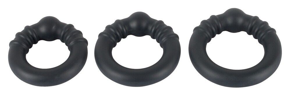 3 Heavy Silicone Cock Rings