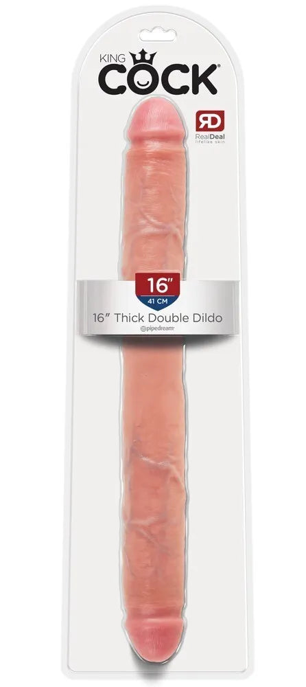King Cock 16" Thick Double Dildo