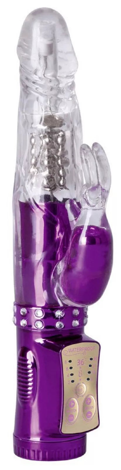 Diamond Affairs Rechargeable Waterproof Vibrator 36 Modes Vibration 8 x Rotation