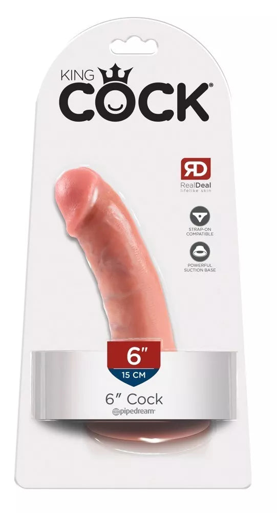 King Cock Realistic Dildo 6" Inch Suction Cup Strap-On Sex Toy
