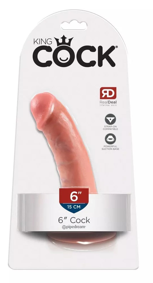 King Cock Realistic Dildo 6" Inch Suction Cup Strap-On Sex Toy