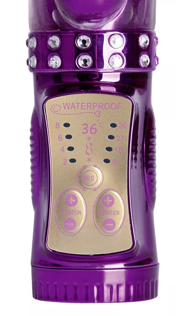Diamond Affairs Rechargeable Waterproof Vibrator 36 Modes Vibration 8 x Rotation