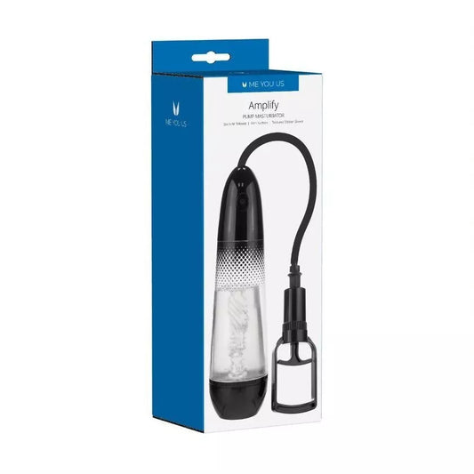 Me You Us Amplify Pump Masturbator Clear/Black