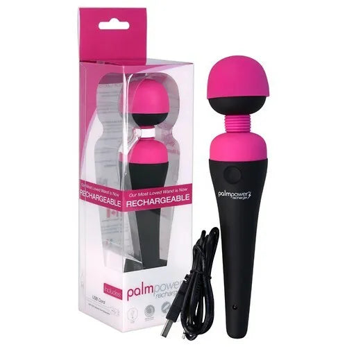 PalmPower silicone usb rechargeable vibrating wand massage