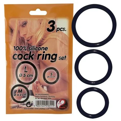 Silicone Cock Ring Set 3 pcs