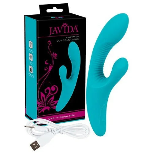 Javida USB rechargable Vibe with Clit Stimulator